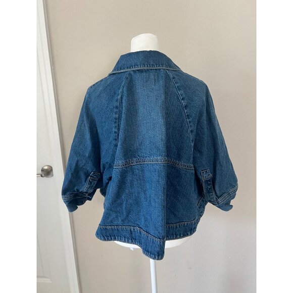 ZARA gently used oversized opal swing denim jacket oversized small - Picture 4 of 7